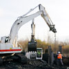 Photo de la pose de canalisations sur le site de la zone industrielle localisée à Montigny-en-Ostrevent